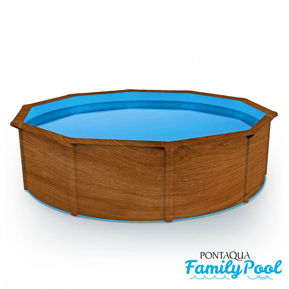 Pontaqua Family Pool, kör alakú, fa minta