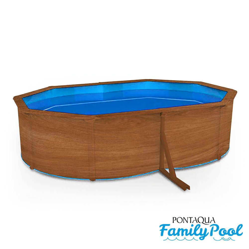 Pontaqua Family Pool, ovális, fa minta