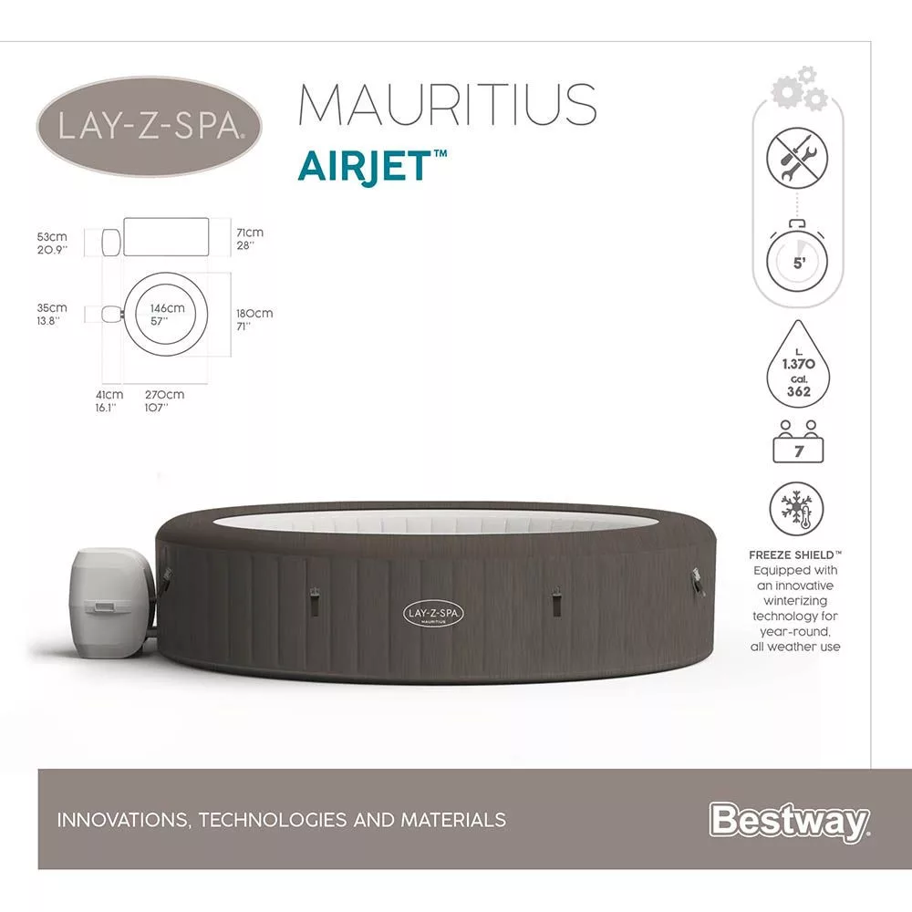 MAURITIUS AirJet felfújható masszázsmedence - Image 3