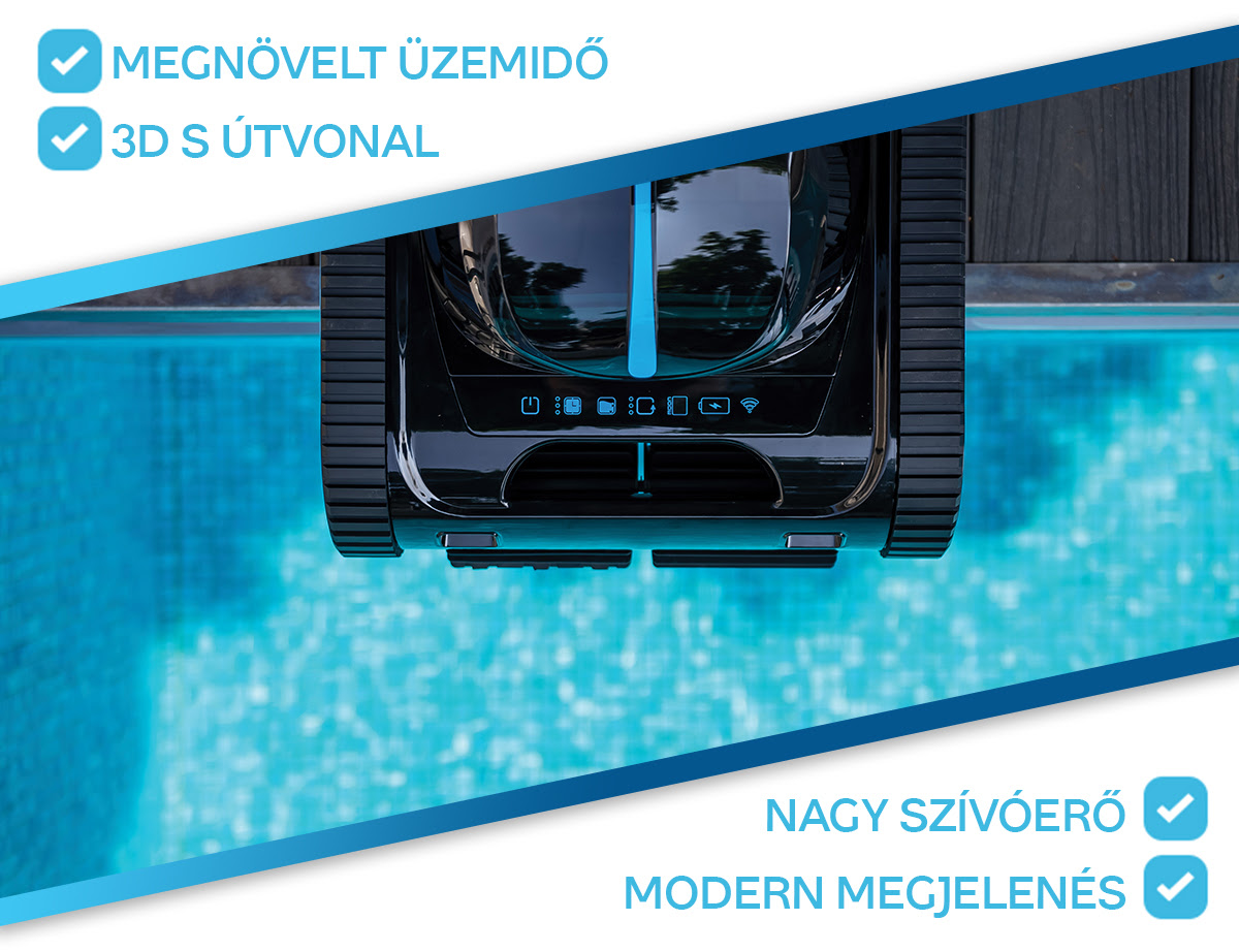 AQUAFORTE M60 vezeték nélküli medence porszívó robot - Image 3