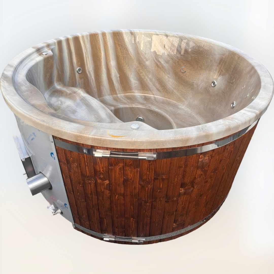 PEARL Sózható dézsafürdő, INTEGRÁLT kályhával, 5 személyes - Image 2